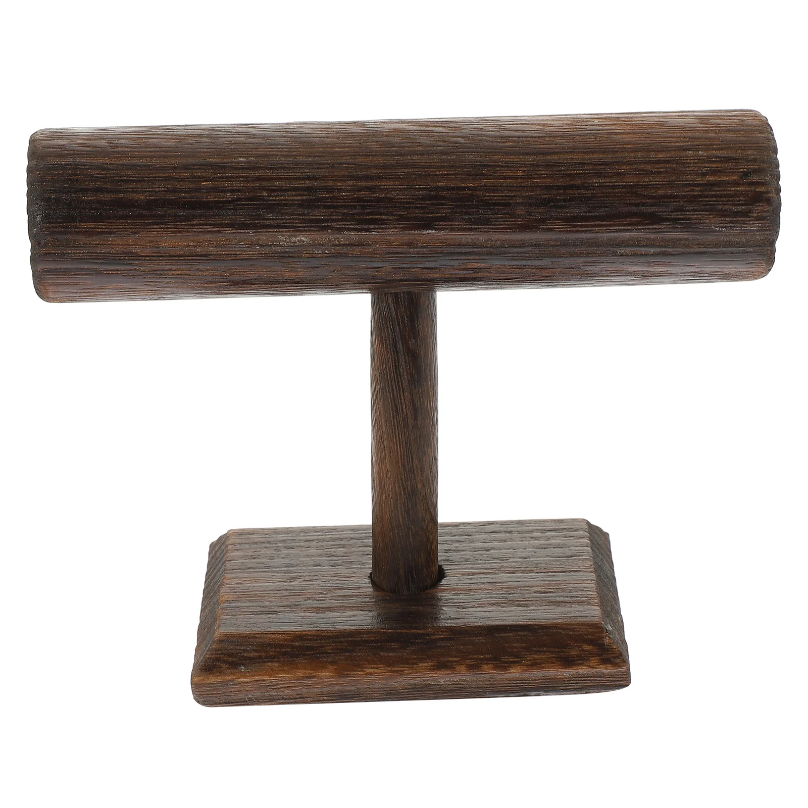 حامل سوار عتيق من الخشب الصلب، حامل عرض T من الخشب الطبيعي، منظم الإسورة، رف تخزين المجوهرات لغرفة النوم