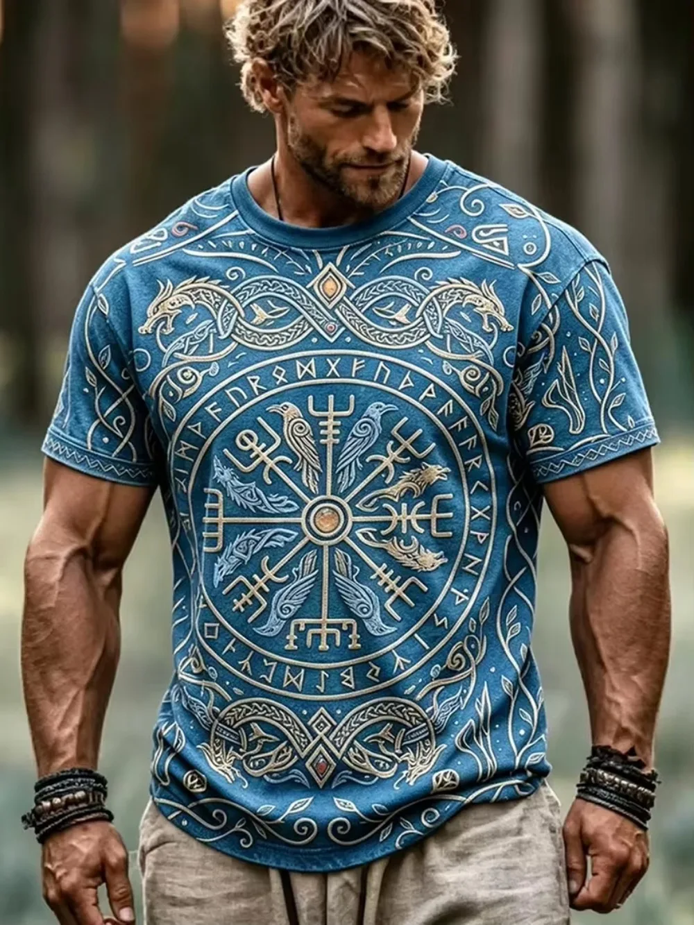 North Sea Viking Longship Scenery 3D Print Sport Quick-dry Breatha Men Plus-sizeT-Shirt Outdoor Street Casual Parent-Child Cloth