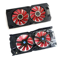 New 85MM 4PIN fan and case FDC10U12S9- CF9010H12S GPU cooler for XFX RX 470 570 588 2048SP 4GB Black Wolf Graphics Card Cooling