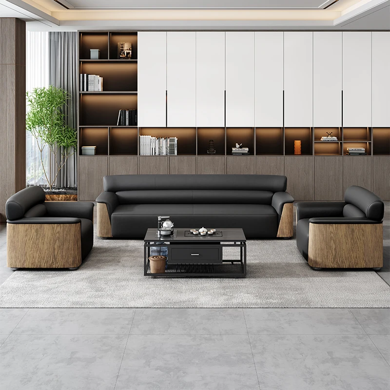 أريكة مكتب مخصصة رئيس اجتماع الأعمال منطقة الاستقبال مكتب الترفيه مجموعة طاولة القهوة الحديثة #2