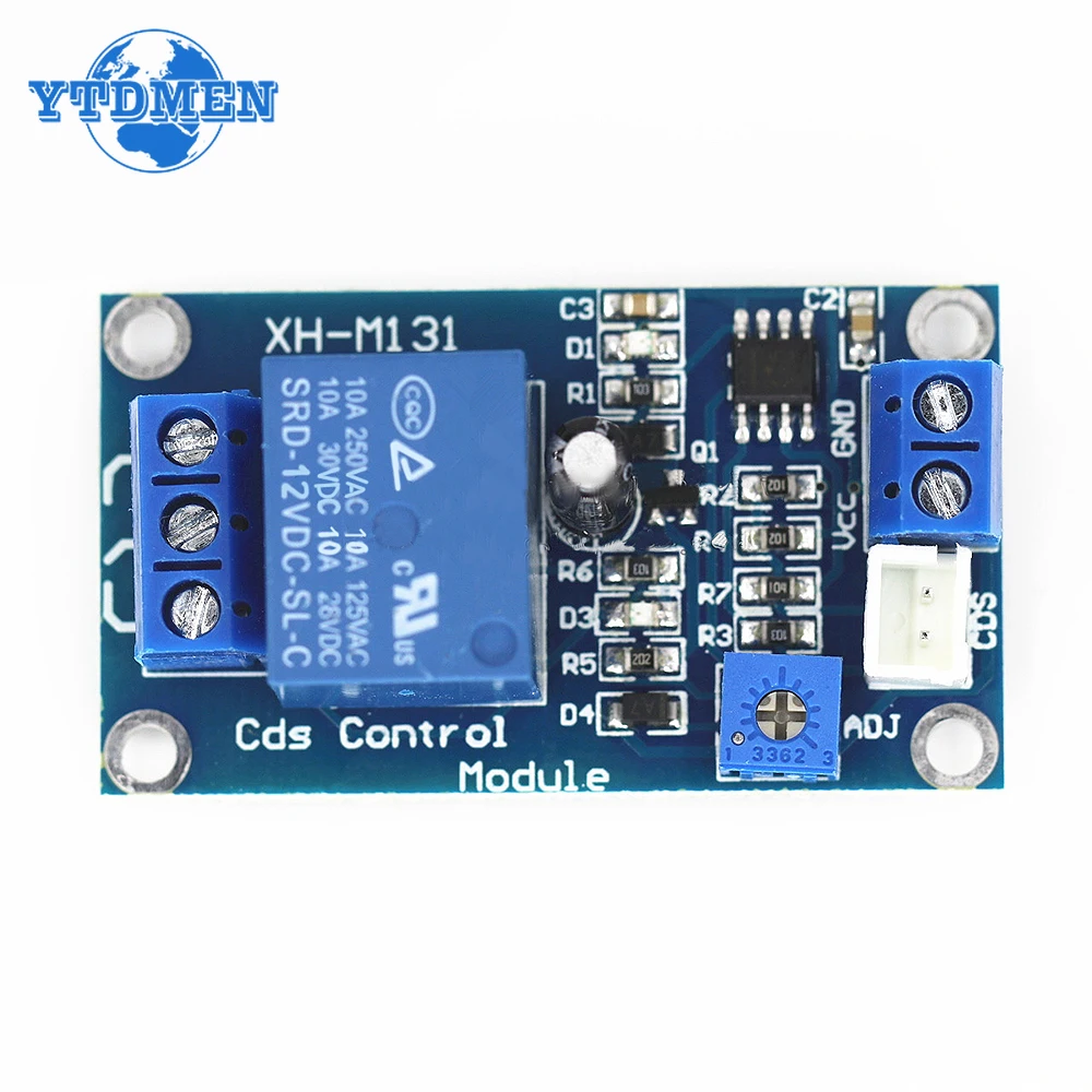 XH-M131 Light Automatic Control Module DC 5V / 12V / 24V Light Control Switch Photoresistor Relay Module Detection Sensor 10A