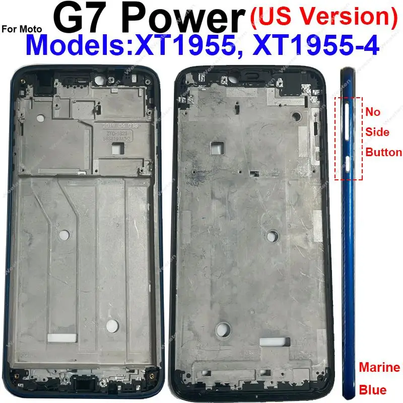 Middle Frame Housing For Motorola Moto G7 G7 Play G7 Power Middle Frame Bezel Plate Cover Replacement Parts