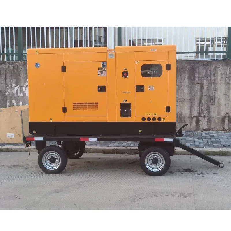 20KW Trailer Type Genset Power Silent Mobile Generators 50 kw 150kw Water Cooling System 30KW 40KW Portable Generator Set