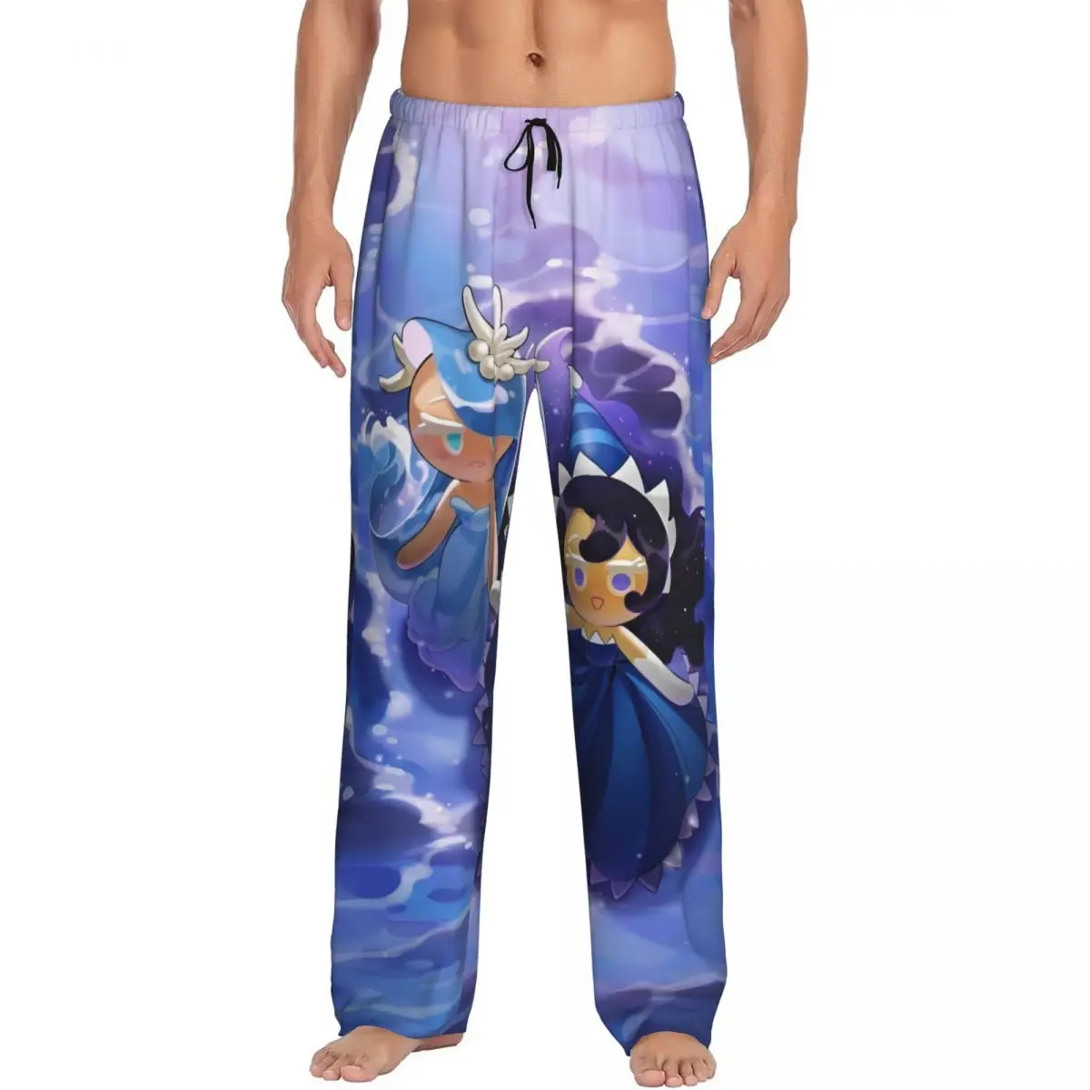 

Custom C-Cookie Run Kingdom Pajama Pants Men Game Cartoon Sleepwear Lounge Sleep Bottoms Stretch with Pockets
