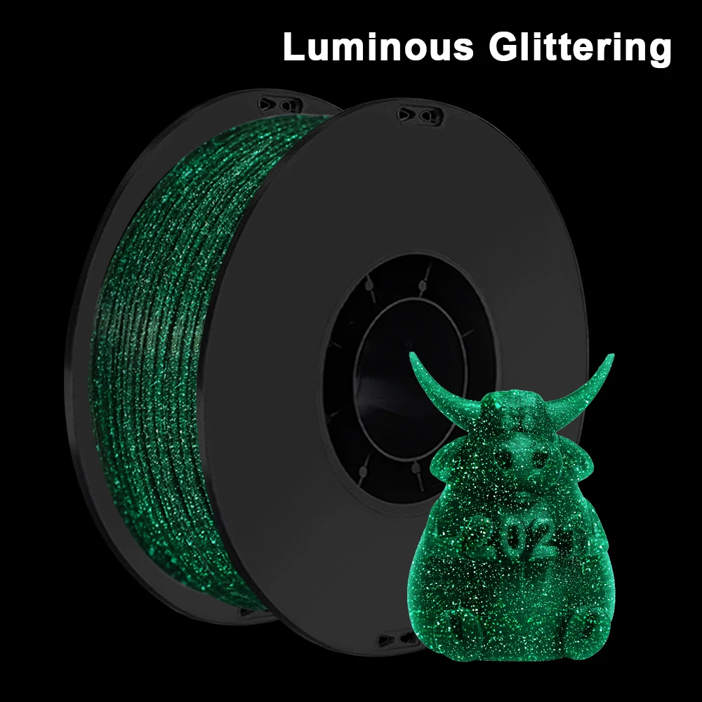 

1.75mm 250g 500g 1Kg 3D Printer Filament PLA Luminous Night Starry Sky Green pla Noctilucent blue Shiny Filament