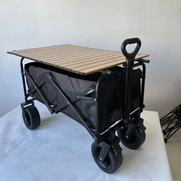 

Outdoor Collapsible Folding Trolley Wagon Cart Portable Large Capacity Utility Wagon for Camping Fishing Shopping