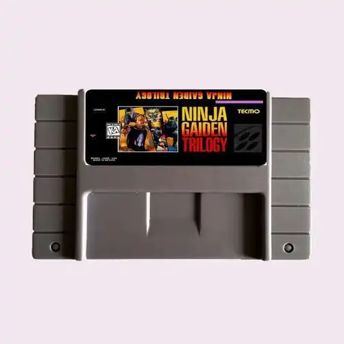 Save File NINJA GAIDEN TRILOGY NTSC 16 Tarjeta de juego gris grande para reproductor de juegos versión de EE. UU.