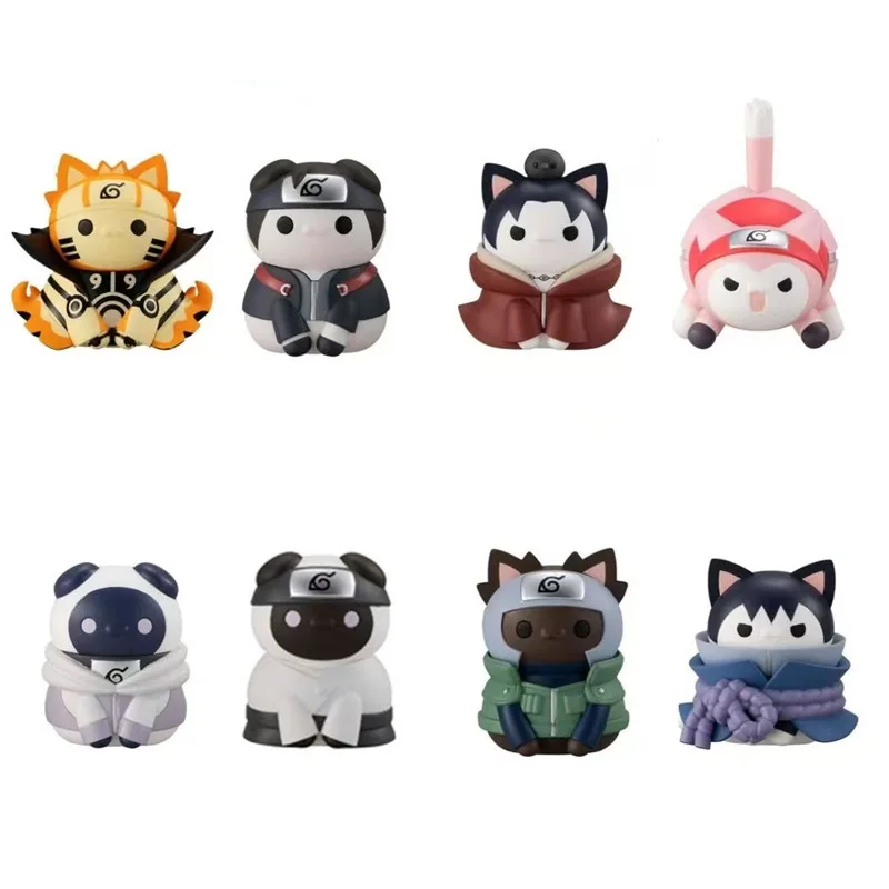 

8Pcs/Set Naruto Cos Cat Action Figures Uzumaki Uchiha Sasuke Hyuuga Hinata Sai Model Doll Toy Figurines Kids Gift