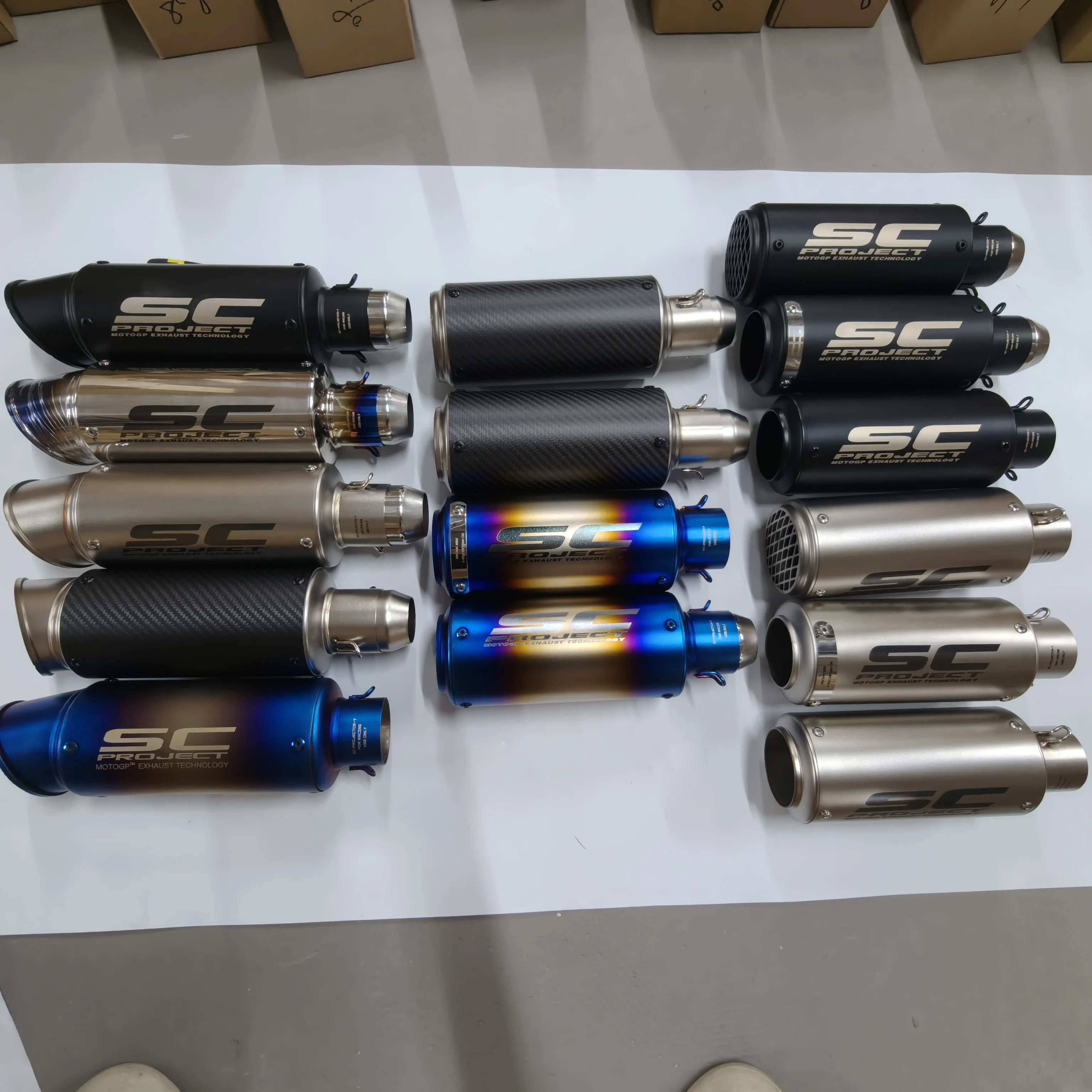 51 مللي متر 60 مللي متر العالمي للدراجات النارية العادم SC مشروع الخمار الهروب سباق خط ل Z400 CBR250RR R25 GSX250R Ninja250 ZT125 #2