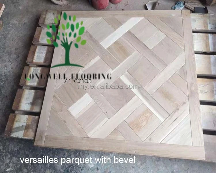 Parquet artístico de roble blanco versión personalizada parquet de piso de roble de madera maciza