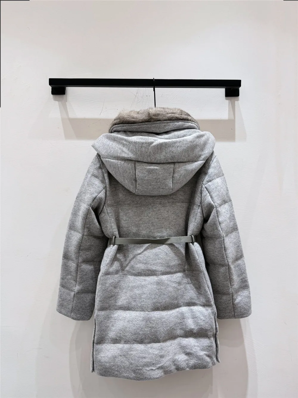 2025年冬新作 レディース カシミヤ フード付き ミンクファーカラー カーディガン カジュアル ゆったり ウエストマーク 多用途 ミディアム＆ロング ダウンジャケット