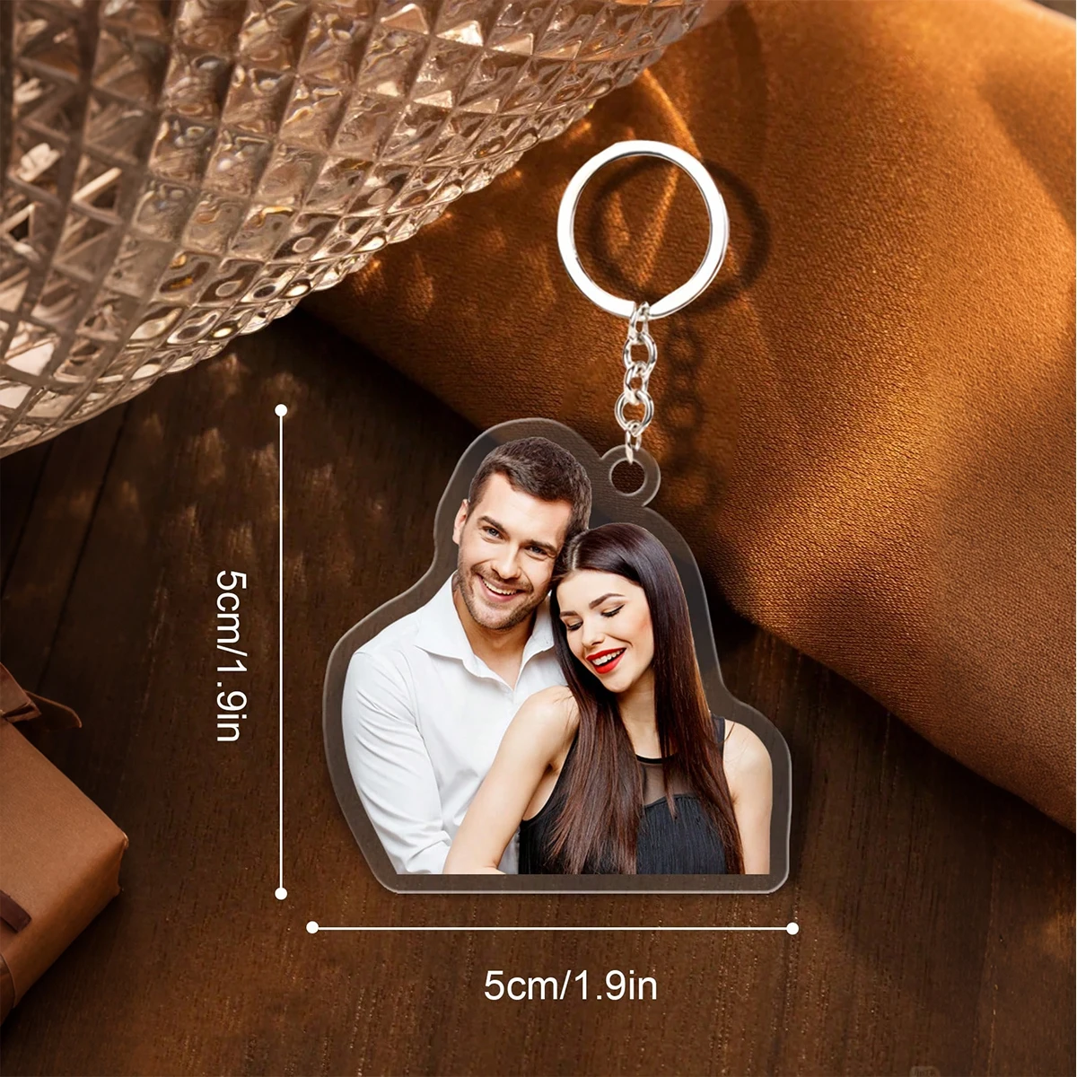 Custom Color Photo Acrylic Keychain, Keep Your Favorite Photos By Your Side. image 3