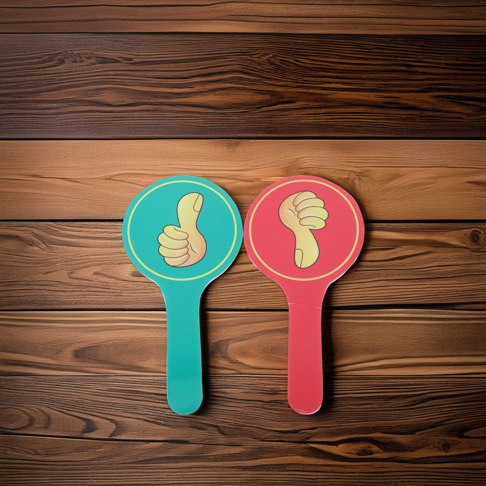 

Hand Holding Score Board Classroom Voting Tools Double Sided Paddle Judging Participation Paddles Responseaddles Answer