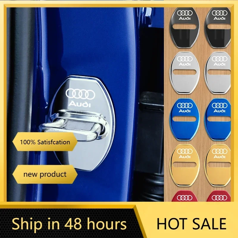 

4Pcs Door Lock Decoration Protect Cover Emblem Case For Audi A1 A2 A3 A4 A5 A6 A7 A8 Q1 Q2 Q3 Q4 Q5 Q6 Q7 Q8 TT RS6 S5 Quattro