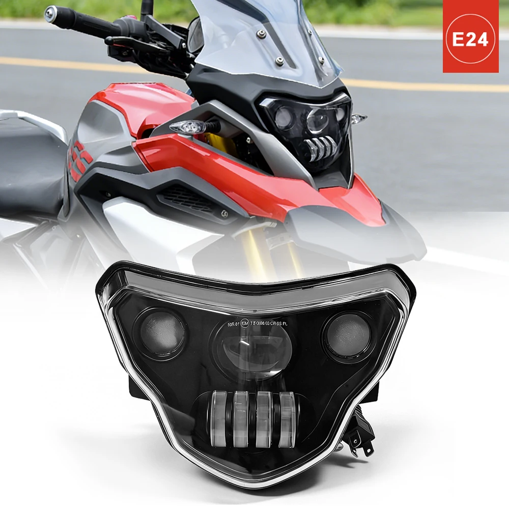 E-Mark Motorcycle LED Headlight Assembly For BMW G310GS G310R G 310 GS R 310GS 2016-2024 E24 Front Head Lamp With Devil Eyes