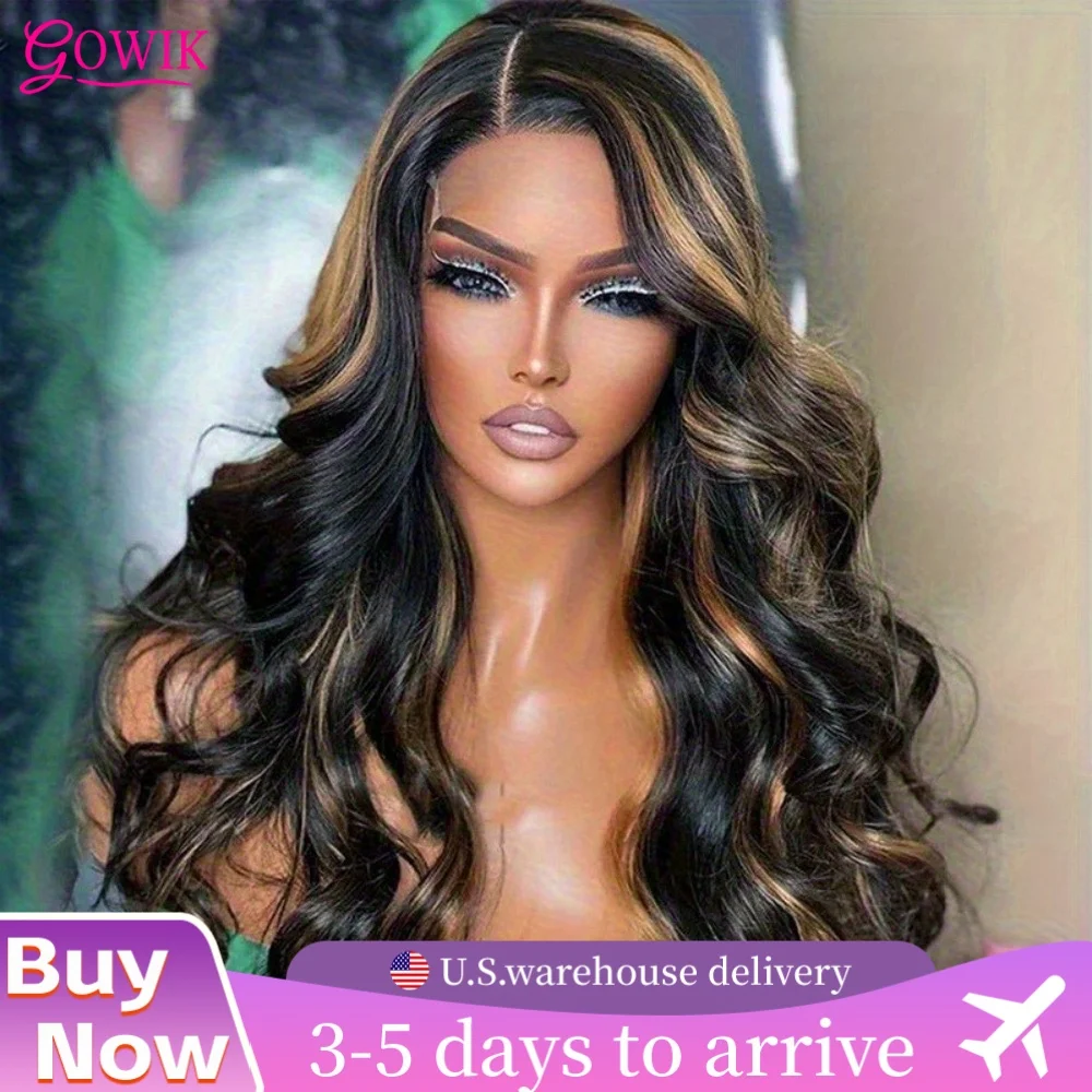 5x5 1B30 dentelle sans colle perruque cheveux humains Ombre vague de corps dentelle frontale fermeture perruques Hd dentelle cheveux humains prêt à emporter perruques avant humaines