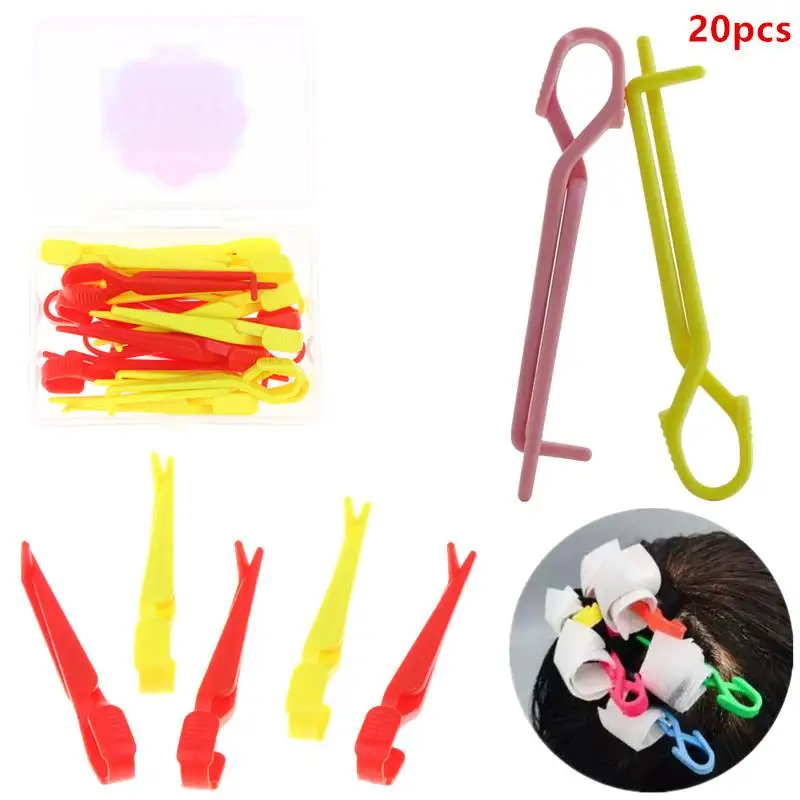 20pcs Hair Salon Perm Clips Anti-slip Positioning Clip Air Bangs Hair Clip Men's Texture Styling Position Clamps