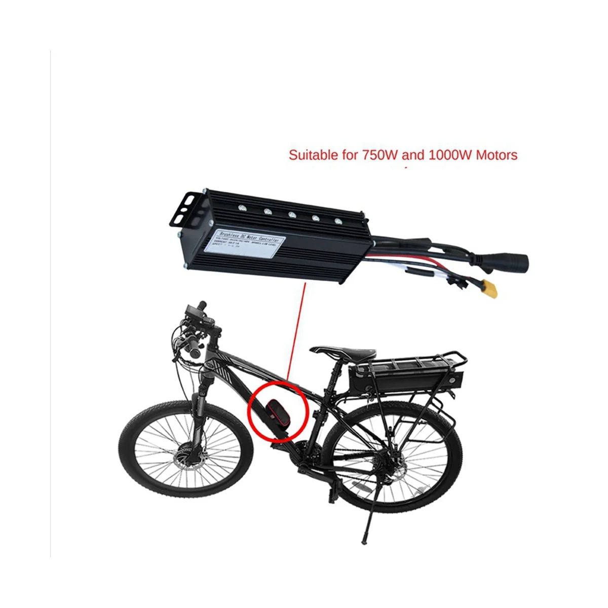 Lithium Battery Modified Electric Scooter Accessories 24V36V48V-30A Sine Wave 3-Mode Controller Waterproof Connector