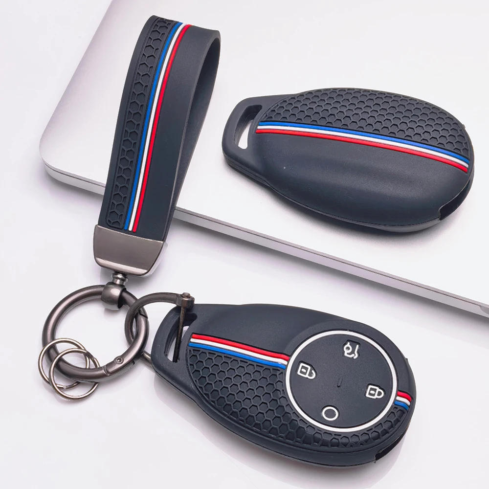 Key Fob Cover for GAC AION RT UT N60 i60 with Keychain Anti-Scratch Shockproof Soft Grip Button Friendly Easy Install New