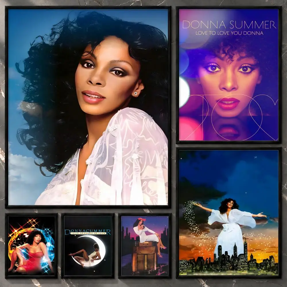 Donna Summer 70s Disco Queen Soul Pop Singer Dance Music Legend Poster Aesthetic Unframed Wall Prints for Bedroom & Living Room