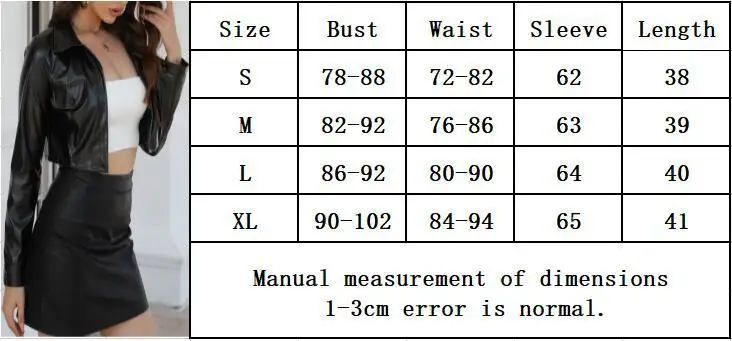 Coat women 2026 casual personalized lapel button-down crop top PU leather cardigan jacket women's clothing