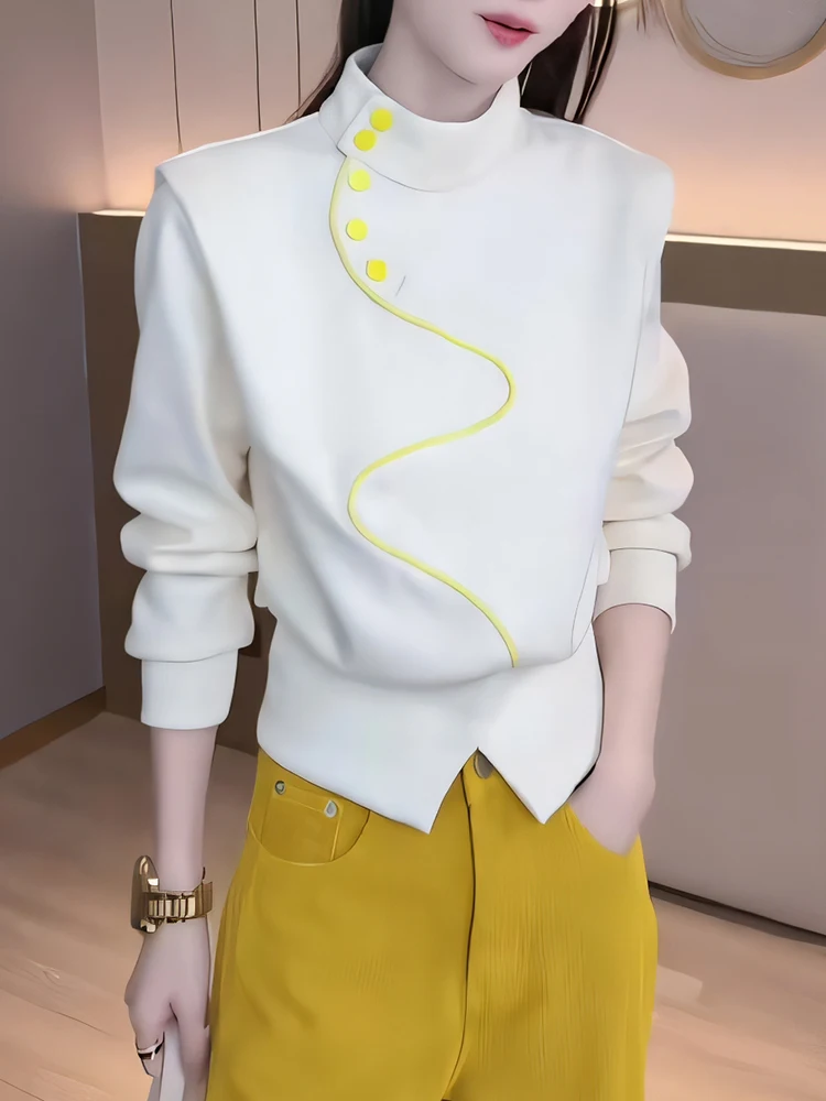 

Ele ort Svel Hoodie Women's Faion Casual Top Korean Sle Loose Fit Autumn New Arrival G602