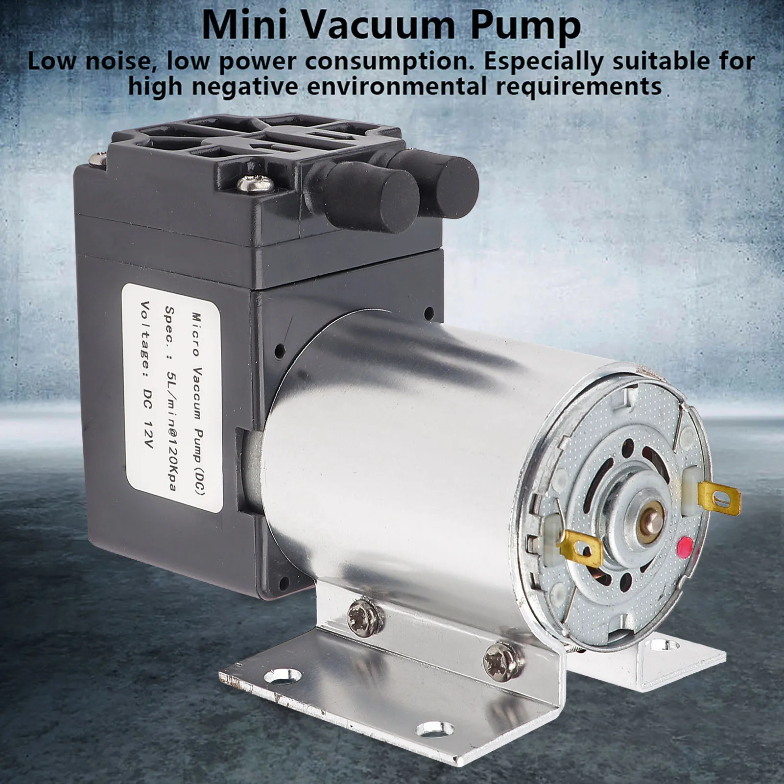 DC 12V 5L/min 120kpa Mini Vacuum Pump Negative Pressure Vacuum Suction Pumping With Holder