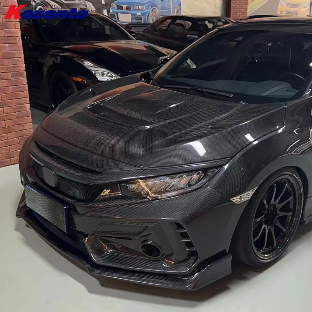 For Honda Civic Type R FK8 2017-21 Carbon OE Front Bumper With Grille Body Kits( Ocean freight is favorable, welcome to inqury)