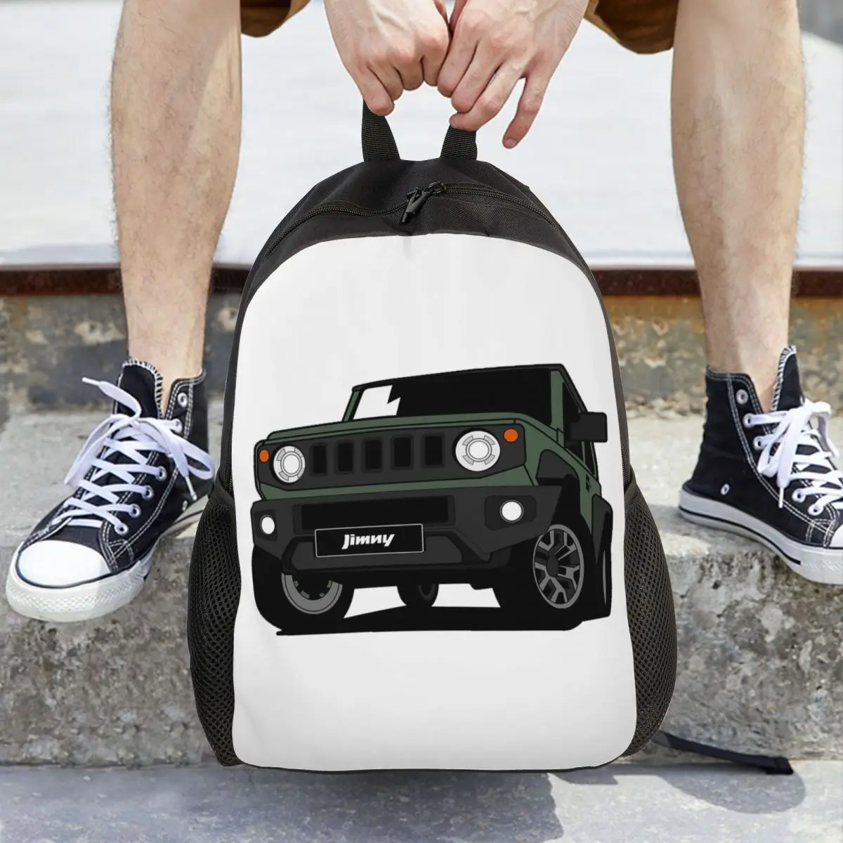 Mochila verde Jimny para estudiantes, mochila escolar, senderismo, viaje, mochila para hombres y mujeres, mochila de moda, bolsos de hombro