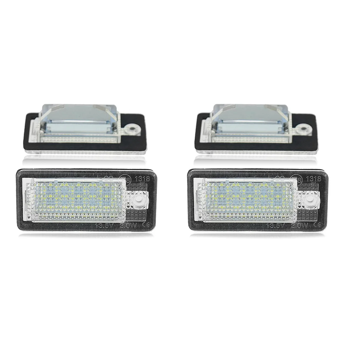 

2X Car LED License Number Plate Light Lamp White for A3 S3 8P A4 B6 B7 A5 A6 4F A8 S8 C6 Cabriolet