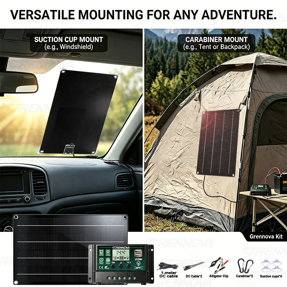 2600W PSW Off-Grid Solar Kit 60W Panel MPPT Controller Power Pure Sine 12V To 110V/220V Inverter For Pumps/Compressors/Medical view 4