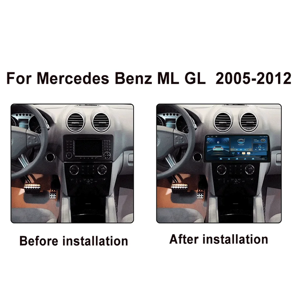 12.3 Inch Android 16 For Mercedes Benz ML 320 350 W164(2005-2012) GL Car Radio Carplay Multimedia Player GPS Stereo Autoradio