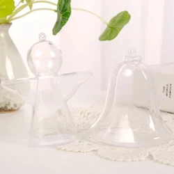 5 Pcs Transparent Plastic Candy Box Gift Packing Box Sugar Storage Container Desk Decoration Holiday Present Jar Storage