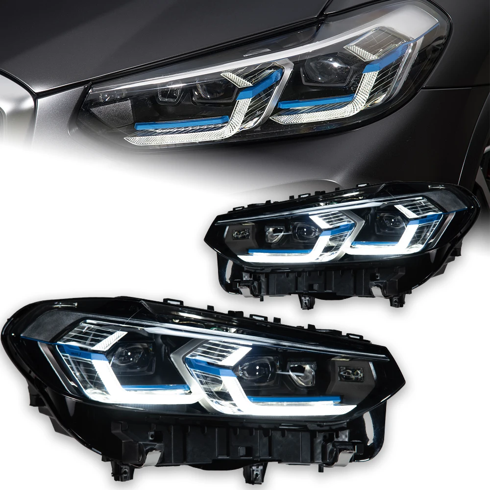 

AKD Автомобильные фары для BMW X3 G01 G08 Светодиодные фары в лазерном стиле, линзы проектора 2018-2022, передняя фара DRL, автомобильные аксессуары
