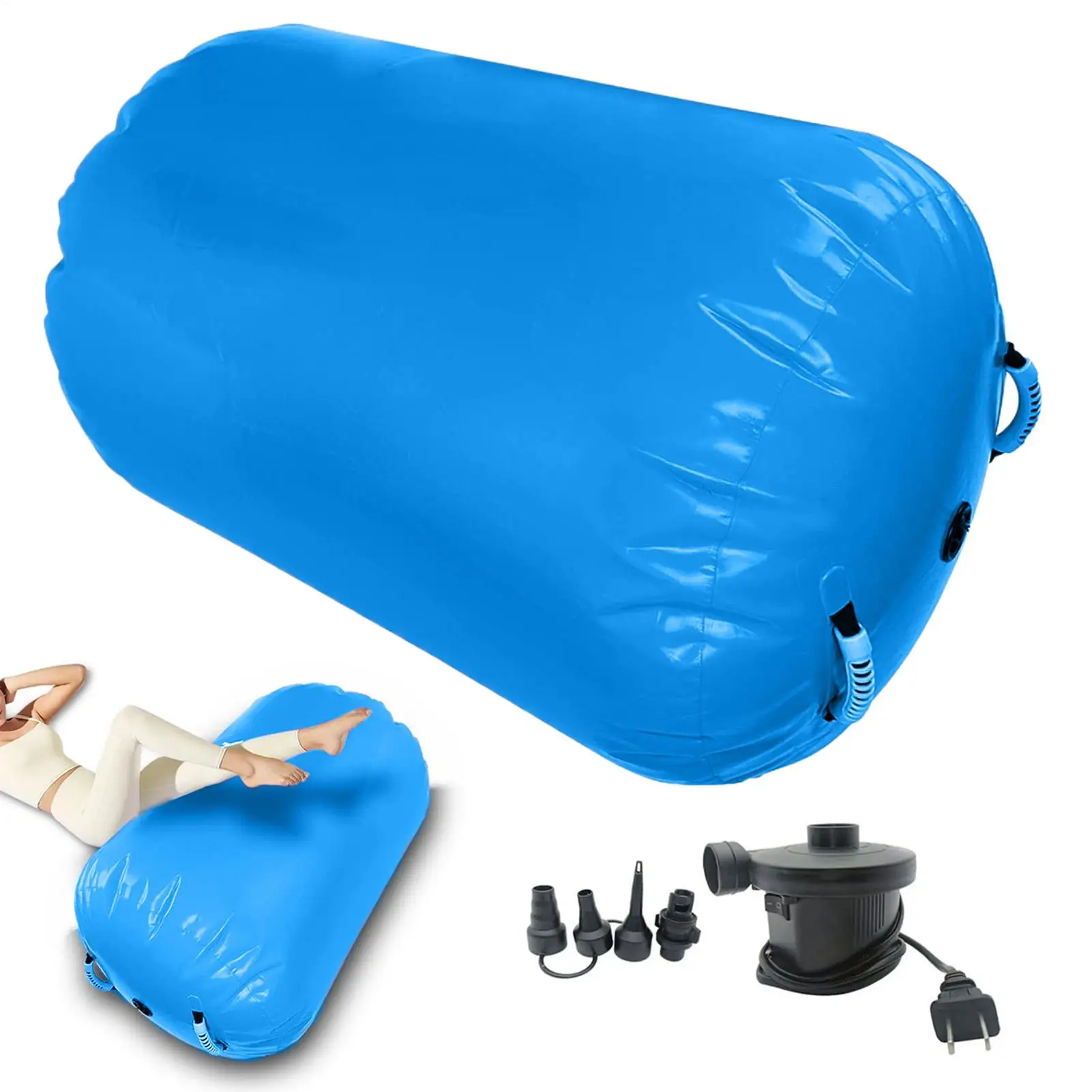 

Inflatable Tumbling Barrel with Pump Back Handspring Trainer for Cheerleading Gym Dance Yoga Balance Practice Fitness Equipment