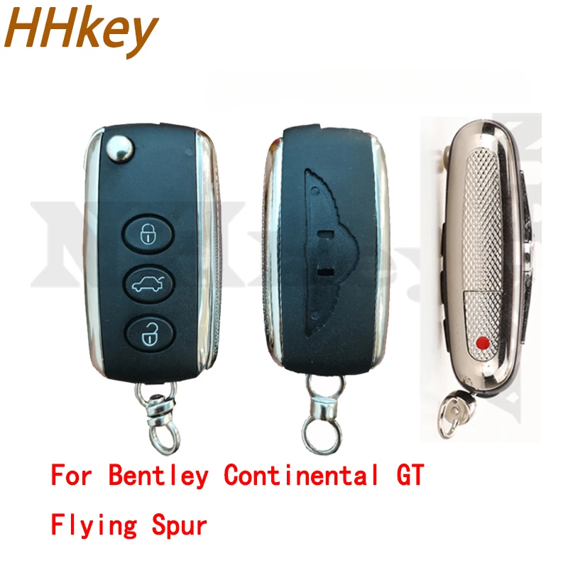 NHKEY Flip Key shell  For Bentley Continental GT Flying Spur Mulsanne Arnage 3+1B high quality