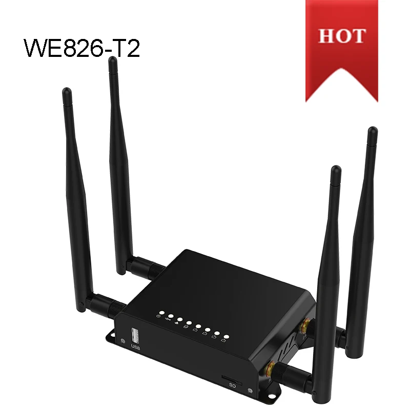 WE826 3G 4G Router Wireless Access Point with 4G Antenna 4*Lan Sim Card Slot 300mbps 32 User