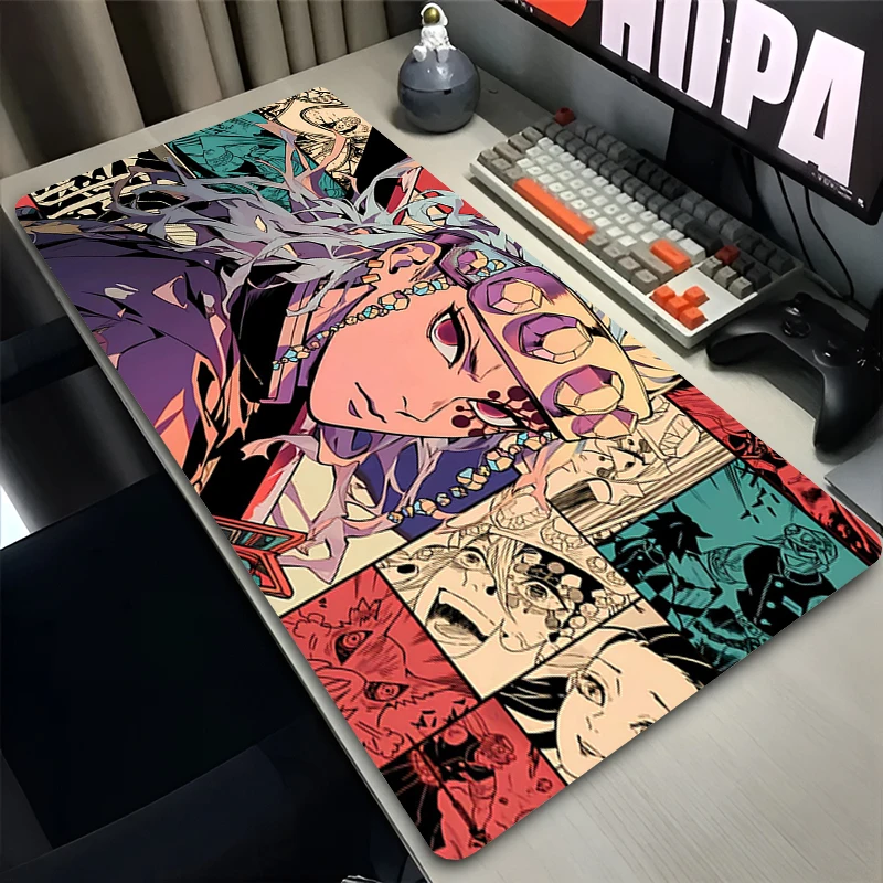 Mouse Pad Laptop Anime Extended Desktop Mat Computer Gamer Mousepad Gaming Accessories D-demon Slayer Tengen Uzui Keyboard Pad