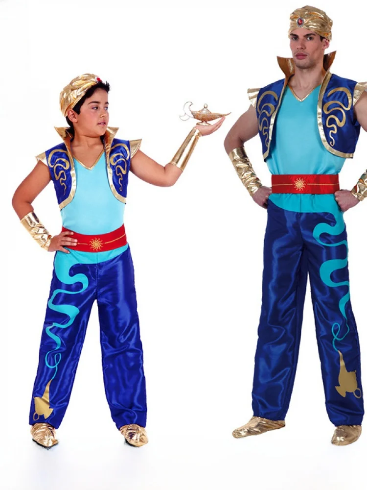 Aladdin Genie Costume Couple's Stage Performance Wi Lamp God Cosplay Outfit Fairy T Theme Children's Clothing
