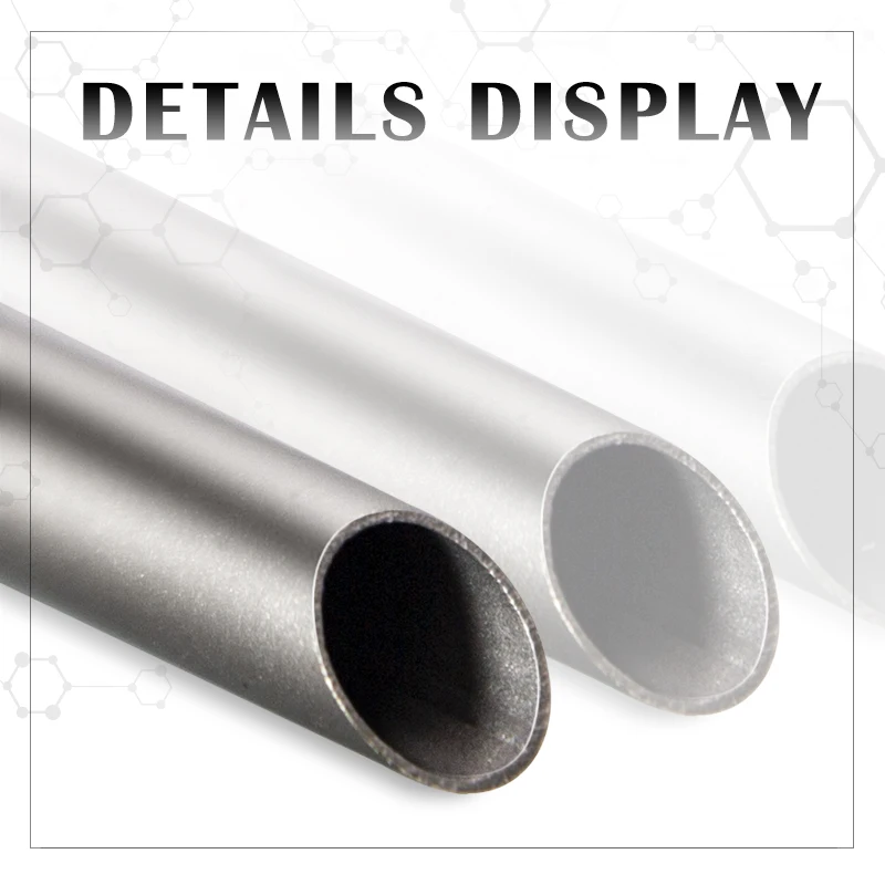 TiTo Sandblasted Reusable Metal Straws Pure Titanium Drinking Straw with Cleaner Brush for Medicine Milk Tea Beverages