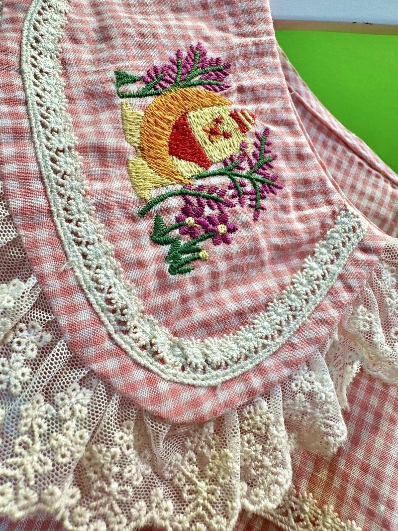 여름 코튼 패치 워크 격자 무늬 프릴 레이스 스위트 로리타 카와이 여성용 귀여운 블라우스 코티지 코어 모리 걸 한국 탑 셔츠