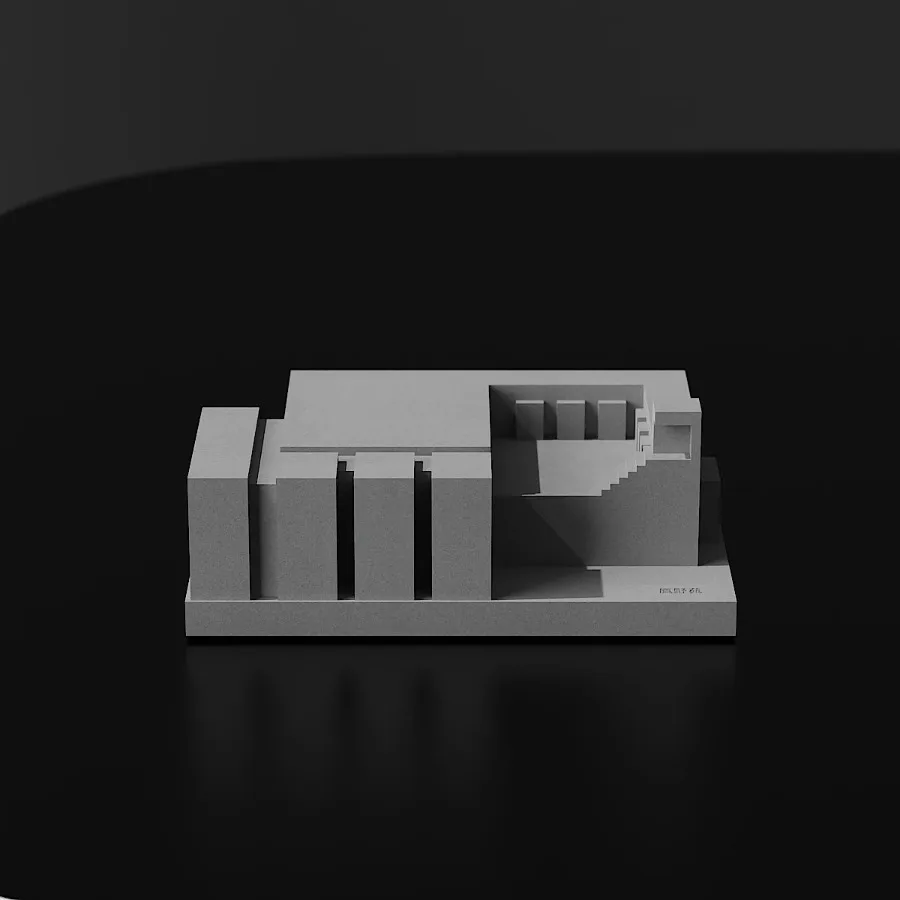 Liu Jiakun Luyeyuan Concrete Architectural Model Pritzker Prize Decorative Ornament Home Office Art Sculpture Display Gift