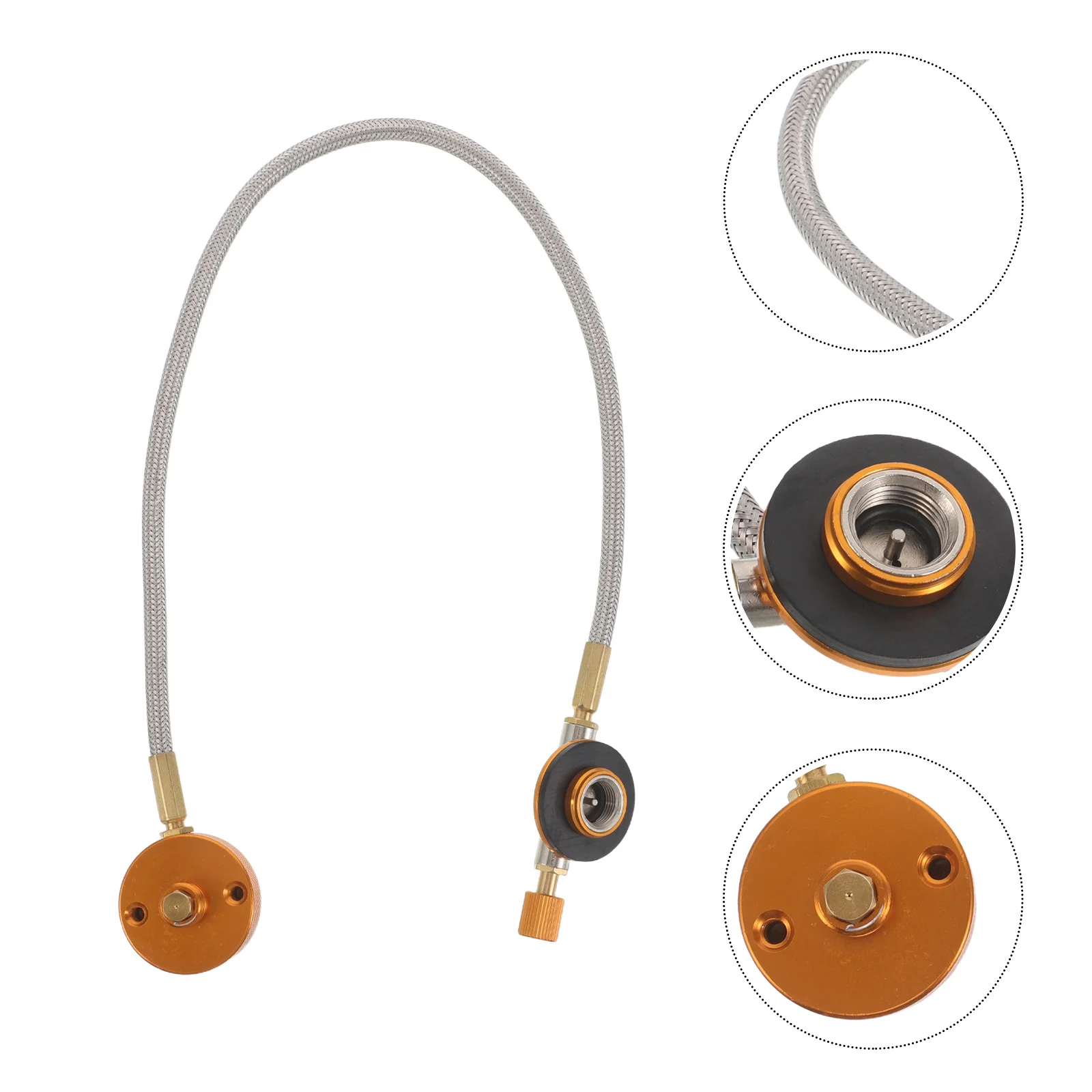 

Outdoor Stove Gas Valve Accessory Propane Tank Adapter Hose For Grill Camping Cooking Durable Weather Resistant Connection