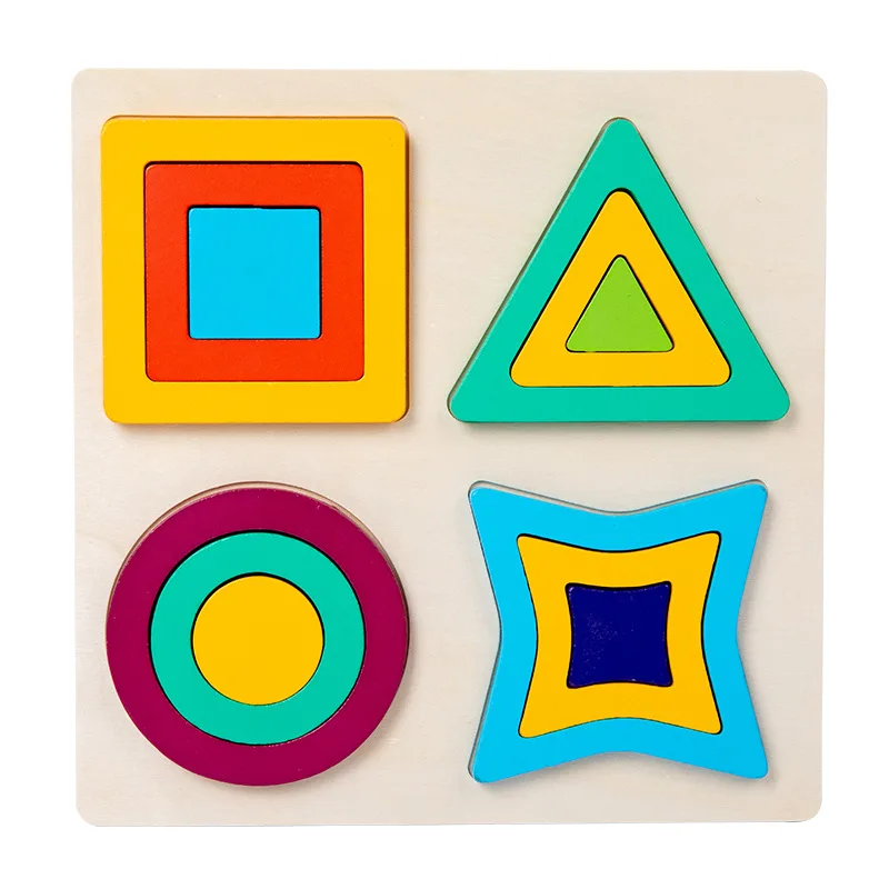 Kinder Geometrische Form Kognitive Puzzle Bord Passenden Spielzeug Baby Frühen Lernen Werkzeuge Puzzle Blöcke Jungen Mädchen Geburtstag Geschenk