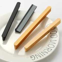 Modern Simple Cabinet Handles T Shape Furniture Door Pulls Black Gold Wardrobe Door Handle Alunium Decoration Hardware