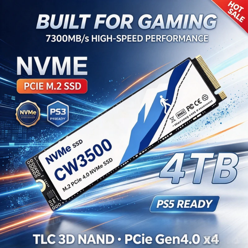 CW3500 M2 SSD 500GB 1TB 2TB 4TB SSD NVMe M.2 2280 PCIe 3.0x4 Hard Disk Internal Solid State Drive for Computer Laptop