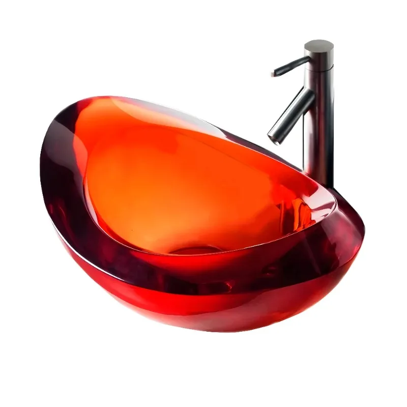 

Oval Colourful Resin Above Counter Washbasin Cloakroom Vanity Sink Vessel Basin 2011A