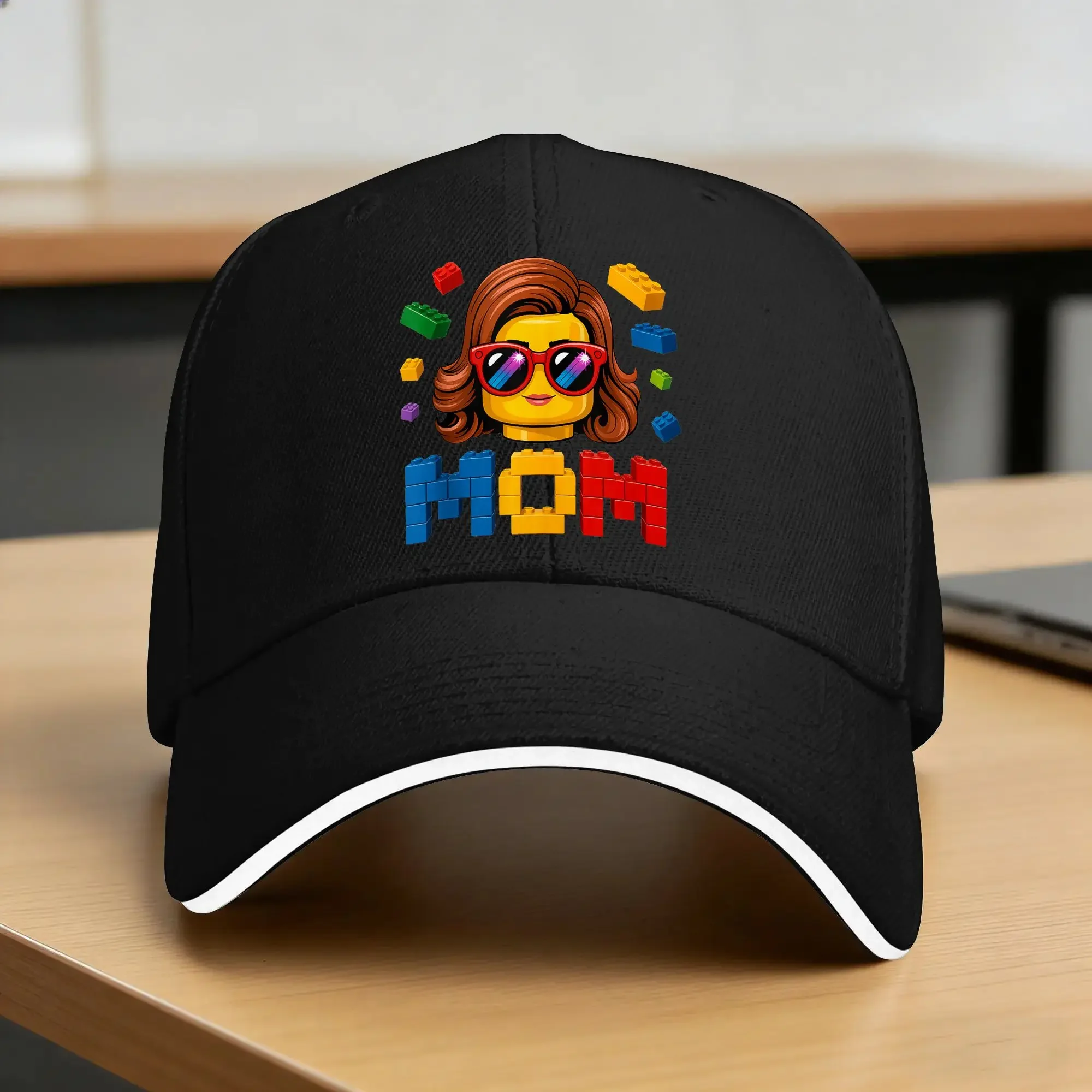 Family Mom Master Builder Building Bricks Blocks Sun Baseball Cap Summer Street Style Trucker Hat For Men Adult Gym Snapback Cap