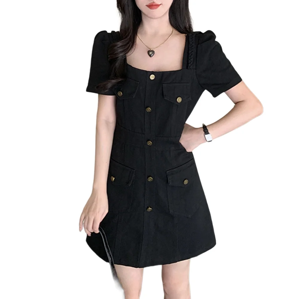 plus Size Women's Dr Elely Cutout ket Denim Summer Faion Conceal Meat Long And ort Bla Denim Skirt