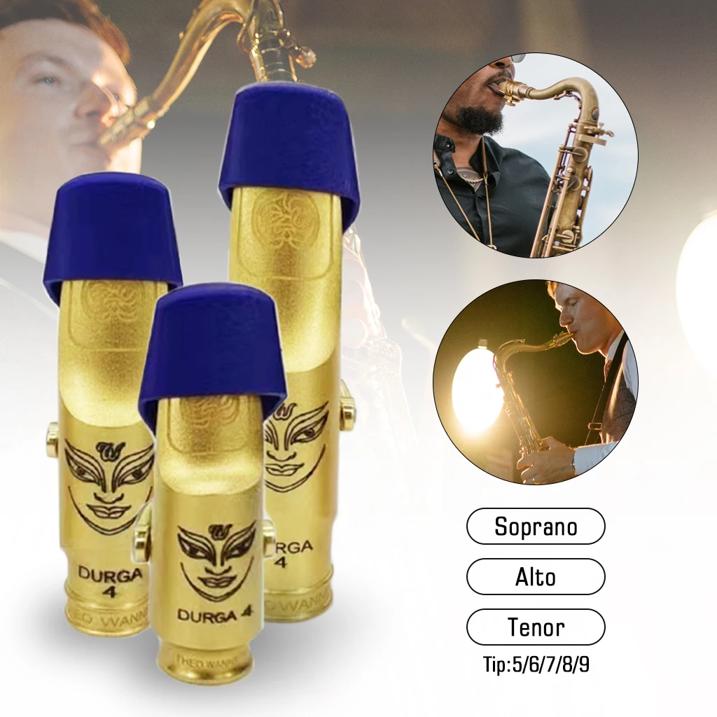 Advanced Tenor Soprano Alto Saxophone Brass Mouthpiece Gold Lacquer Mouthpiece Sax Mouth Pieces 5/6/7/8/9 For Jazz R&B Rock Roll